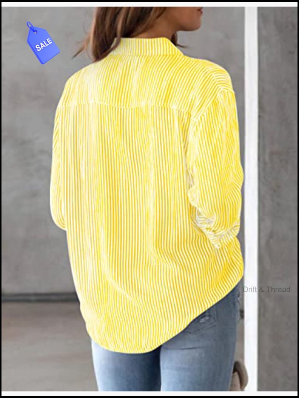 Classic Long Sleeve Button Down Shirt with Chest Pocket - Picture 4 of 6